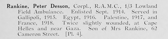 Rankine P D Cpl Royal Army Medical Corps Photo Available Plate 4