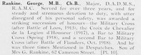 Rankine G Major Royal Army Medical Corps Photo Available Plate 10