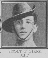 Birks F 2nd Lt VC Australian Imperial Force