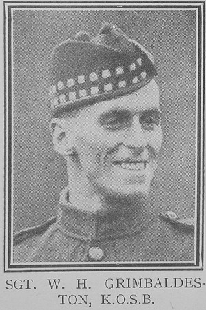 Grimbaldeston W H Sergt VC Kings Own Scottish Borderers