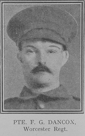 Dancox F G Pte VC 4th Worcestershire Regiment