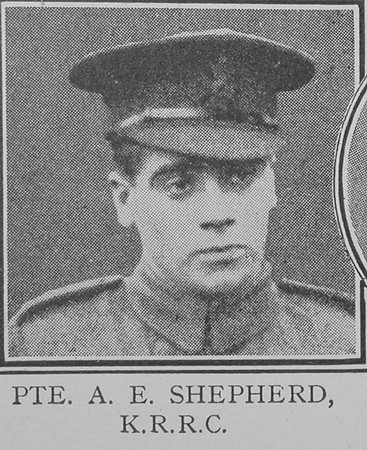 Shepherd A E Pte VC Kings Royal Rifle Corps