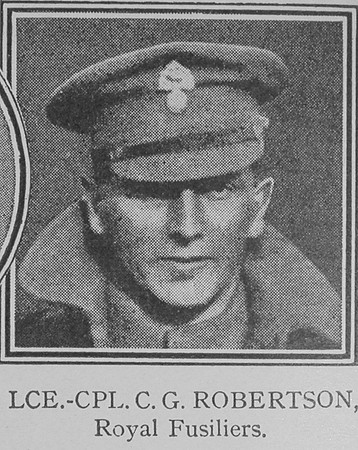 Robertson C G L/Cpl VC 10th Royal Fusiliers