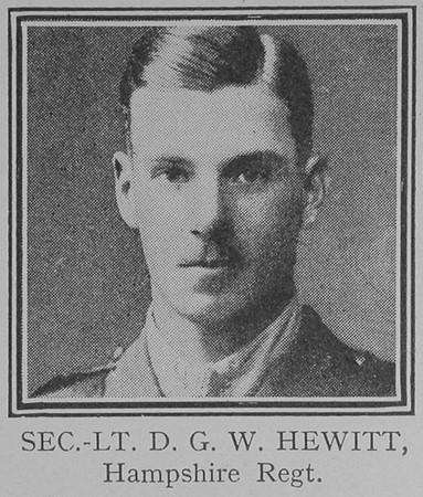 Hewitt D G W 2nd Lt VC Hampshire Regiment