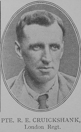 Cruickshank R E Pte VC 14th London Regiment
