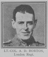 Borton A D Lt Col VC 22nd London Regiment