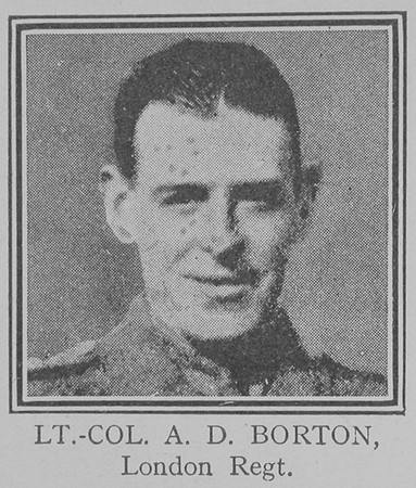 Borton A D Lt Col VC 22nd London Regiment