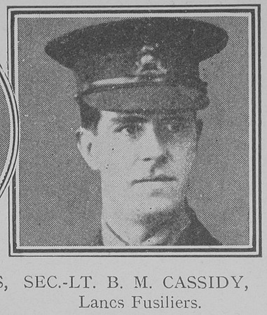 Cassidy B M 2nd Lt VC 2nd Lancashire Fusiliers