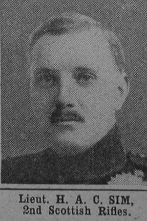 Sim H A C Lt 2nd Cameronians The War Illustrated 19th Jun 1915