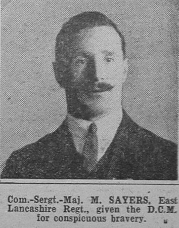 Sayers M Comp Sergt Major DCM East Lancs Regt The War Illustrated 24th July 1915