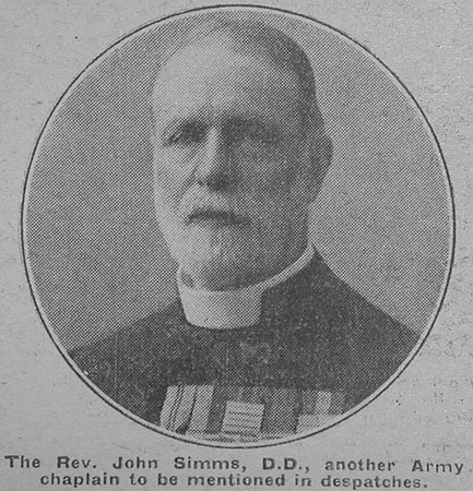 Simms J Rev Army Chaplain The War Illustrated 24th Apr 1917