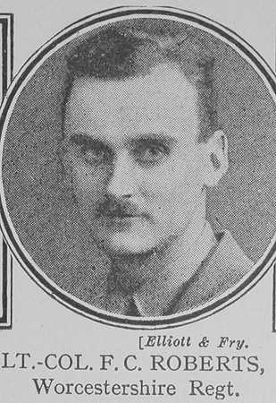 Roberts F C Lt Col VC Worcestershire Regiment
