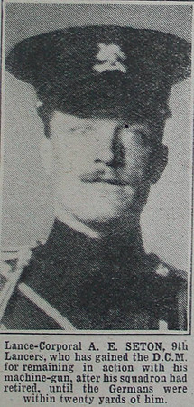 Seton A E LCpl DCM 9th Lancers The War Illustrated 17th Apr 1915