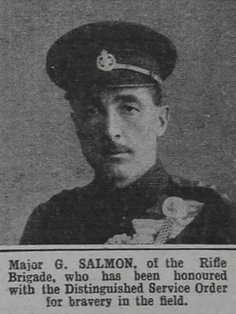 Salmon G Major DSO Rifle Brigade The War Illustrated 8th May 1915
