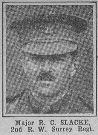 Slacke R C Major 2nd R West Surrey Regt The War Illustrated 12th Jun 1915