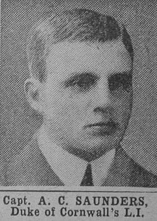 Saunders A C Captain DCLI The War Illustrated 19th Jun 1915