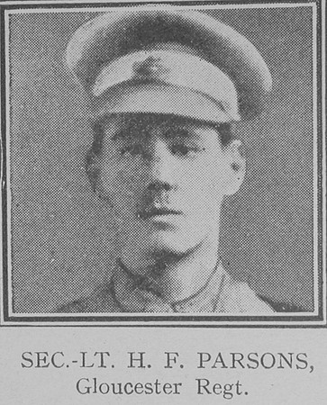 Parsons H F 2nd Lt VC Gloucestershire Regiment