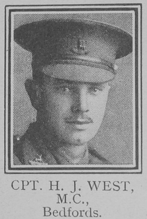 West H J Captain MC Bedfordshire Regiment