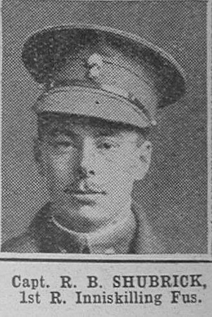 Shubrick R B Captain 1st R Innsikilling Fusiliers The War Illustrated 3rd July 1915