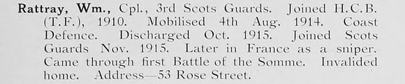Rattray W Cpl 3rd Scots Guards