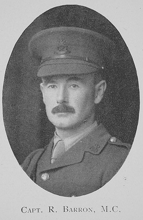 Barron R Captain MC 5th North Staffs Regiment The Fifth North Staffords