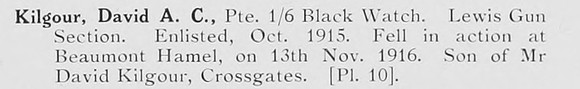 Kilgour D A C Pte 6th Black Watch Photo Available Plate 10