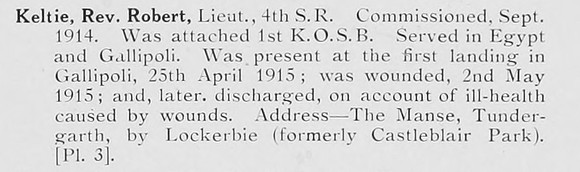 Keltie R Lt 4th Cameronians Photo Available Plate 3
