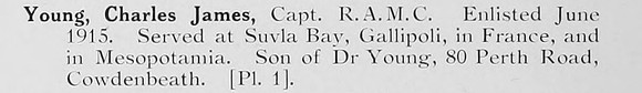 Young C J Captain Royal Army Medical Corps Photo Available Plate 1
