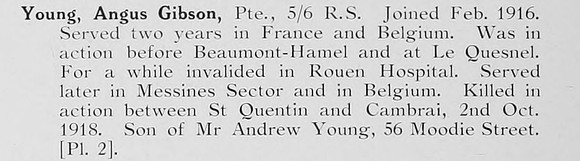 Young A G Pte 6th Royal Scots 2 Photo Available Plate 2