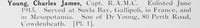Young C J Captain Royal Army Medical Corps Photo Available Plate 1