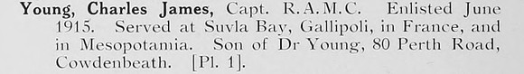 Young C J Captain Royal Army Medical Corps Photo Available Plate 1