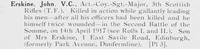 Erskine J Act Coy Sergt Maj VC 5th Cameronians Photo Available Plate 3