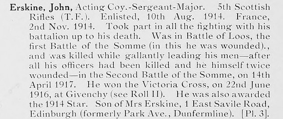 Erskine J Acting CSM 5th Cameronians Photo Available Plate 3