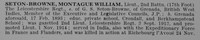 Seton-Browne M W Lt 2nd Leicestershire Regiment Obit Part 1