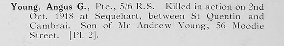 Young A G Pte 6th Royal Scots Photo Available Plate 2