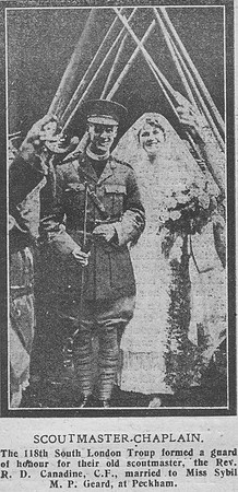 Canadine R D Rev Army Chaplain The Graphic 27th July 1918