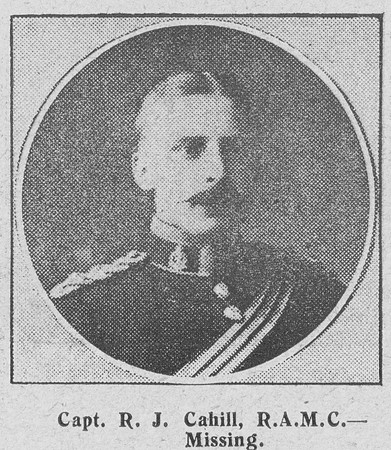 Cahill R J Captain Royal Army Medical Corps The Graphic 5th Sep 1914