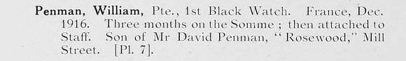Penman W Pte 1st Black Watch Photo Available Plate 7