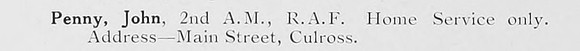 Penny J 2nd Air Mechanic Royal Air Force