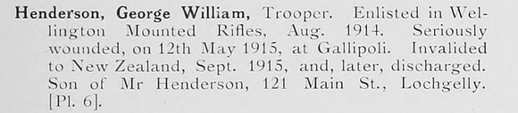 Henderson G W Tpr Wellington Mounted Rifles Photo Available Plate 6