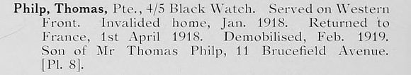 Philp T Pte 4th Black Watch Photo Available Plate 8
