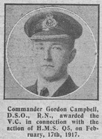 Campbell G Comm VC DSO Royal Navy The Graphic 21st Nov 1918