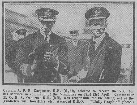 Carpenter A F B Captain VC Royal Navy The Graphic 24th July 1918
