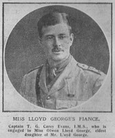 Carey-Evans T G Captain Indian Medical Services The Graphic 1st July 1916