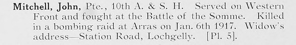 Mitchell J Pte 10th Argyll And Sutherland Highlanders Photo Available Plate 5
