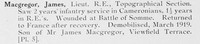 MacGregor J Lt Royal Engineers Photo Available Plate 5