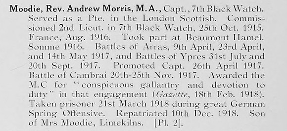 Moodie A M Captain 7th Black Watch Photo Available Plate 2