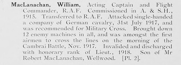 MacLanachan W Acting Captain Royal Air Force Photo Available Plate 2