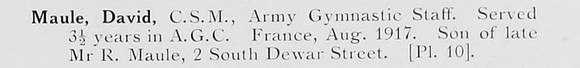 Maule D CSM Army Gymnastic Staff Photo Available Plate 10