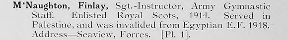 McNaughton F Sergt Instructor Gymnastics Staff Photo Available Plate 1